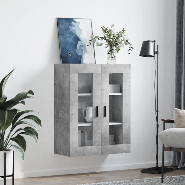 vidaXL Veggskap betonggrå 69,5x34x90 cm