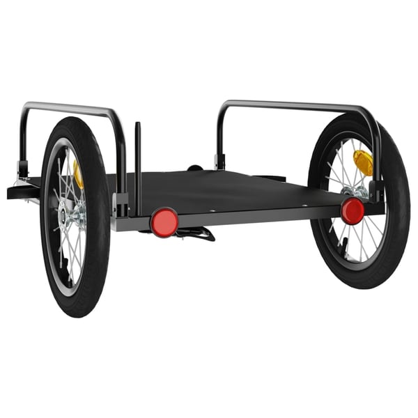 vidaXL cykelanhænger 126x63x34 cm jern sort