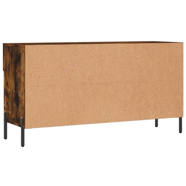 vidaXL Skobenk røkt eik 102x35x55 cm konstruert tre