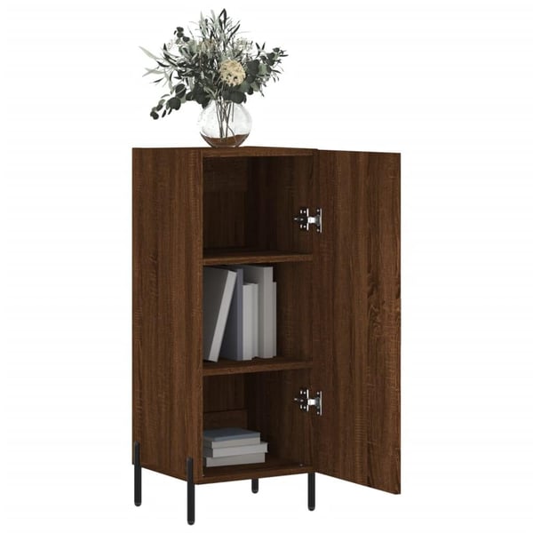 vidaXL Skjenk brun eik 34,5x34x90 cm konstruert tre