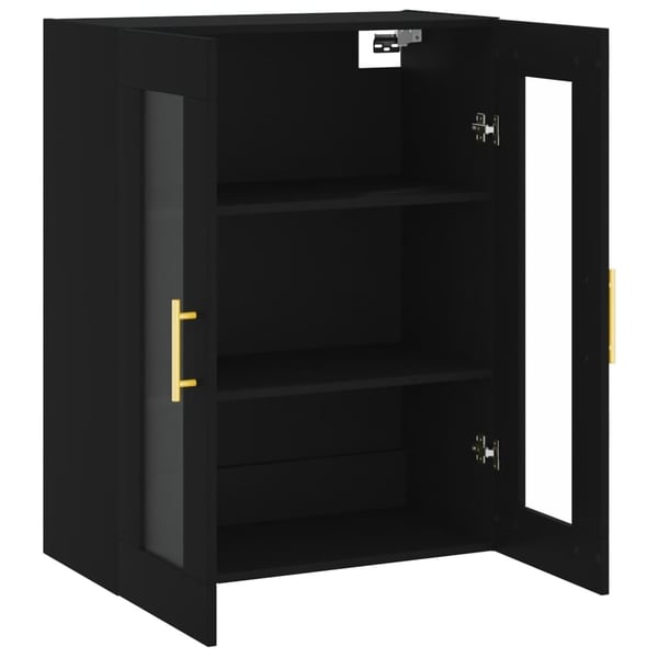 vidaXL væghængt skab 69,5x34x90 cm sort