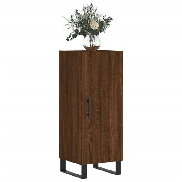 vidaXL Skjenk brun eik 34,5x34x90 cm konstruert tre