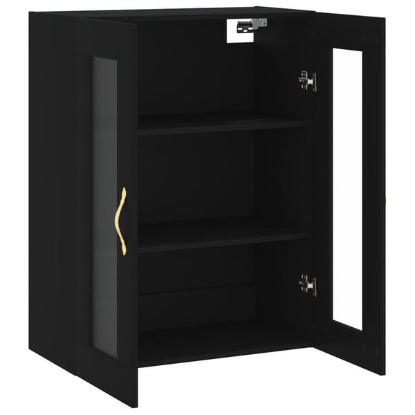 vidaXL væghængt skab 69,5x34x90 cm sort