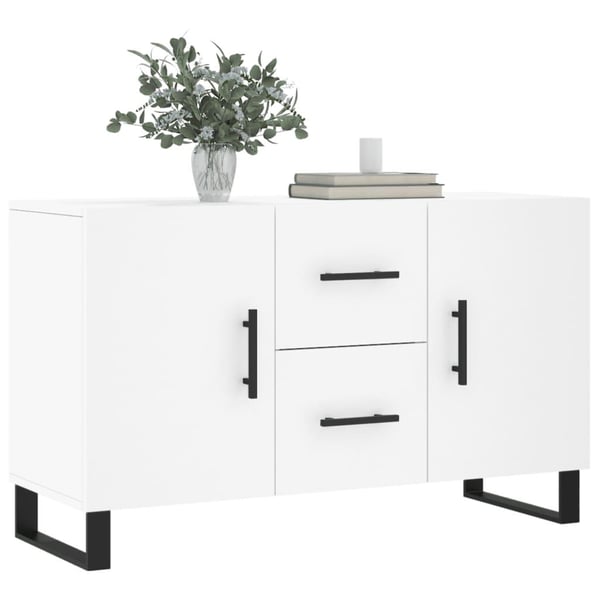 vidaXL Skjenk hvit 100x36x60 cm konstruert tre
