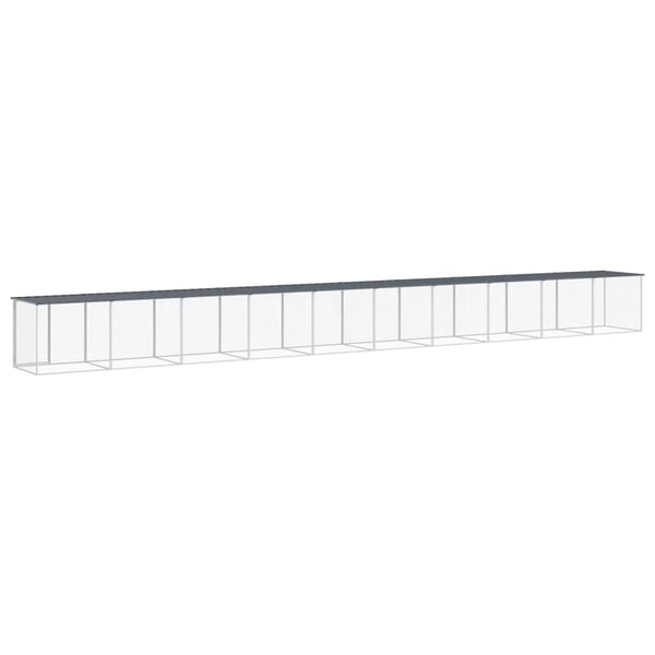 vidaXL Kyllingbur med tak antrasitt 1003x98x90 cm galvanisert stål