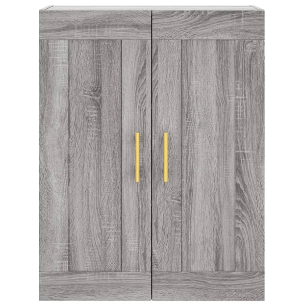vidaXL Kaappi harmaa Sonoma 69,5x34x180 cm tekninen puu