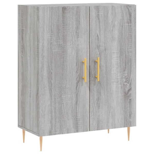 vidaXL Kaappi harmaa Sonoma 69,5x34x180 cm tekninen puu