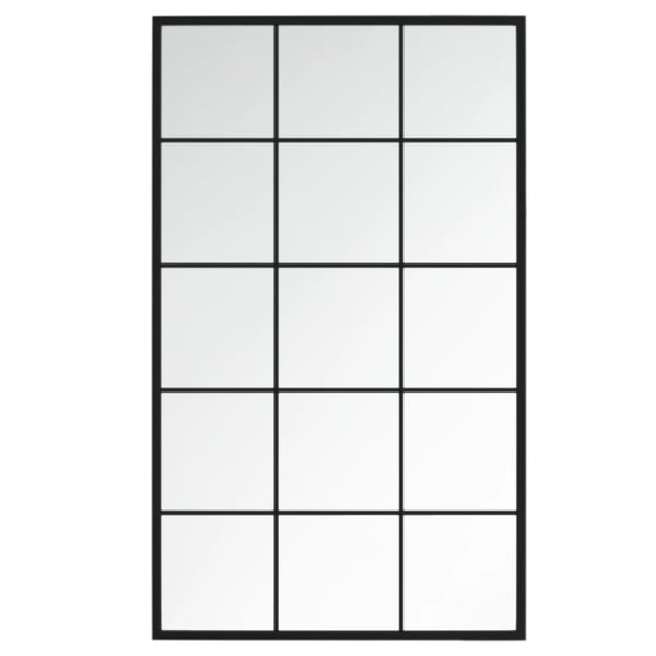 vidaXL vægspejl 4 stk. 100x60 cm metal sort