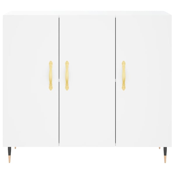 vidaXL Skjenk hvit 90x34x80 cm konstruert tre