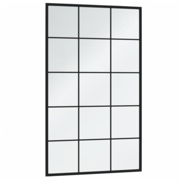 vidaXL Veggspeil 2 stk svart 100x60 cm metall