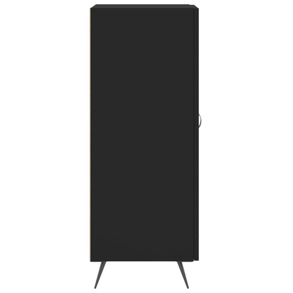 vidaXL skænk 34,5x34x90 cm konstrueret træ sort