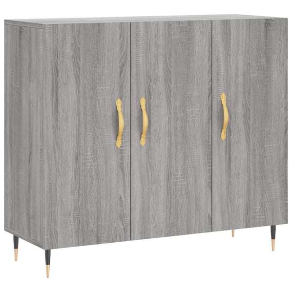 vidaXL Skjenk grå sonoma 90x34x80 cm konstruert tre