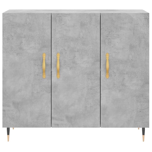 vidaXL Skjenk betonggrå 90x34x80 cm konstruert tre