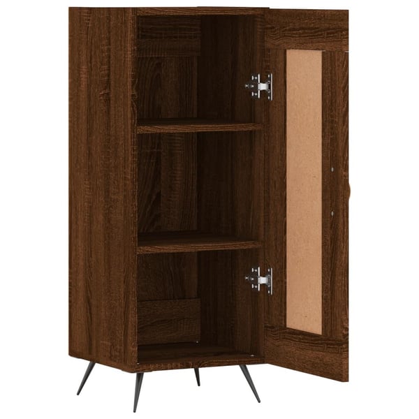 vidaXL Skjenk brun eik 34,5x34x90 cm konstruert tre