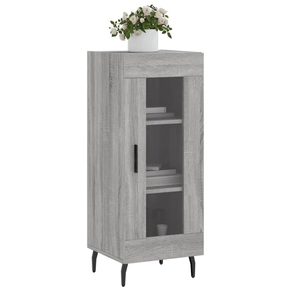 vidaXL skænk 34,5x34x90 cm konstrueret træ grå sonoma-eg