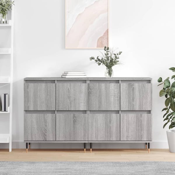 vidaXL Senkit 2 kpl harmaa Sonoma tekninen puu