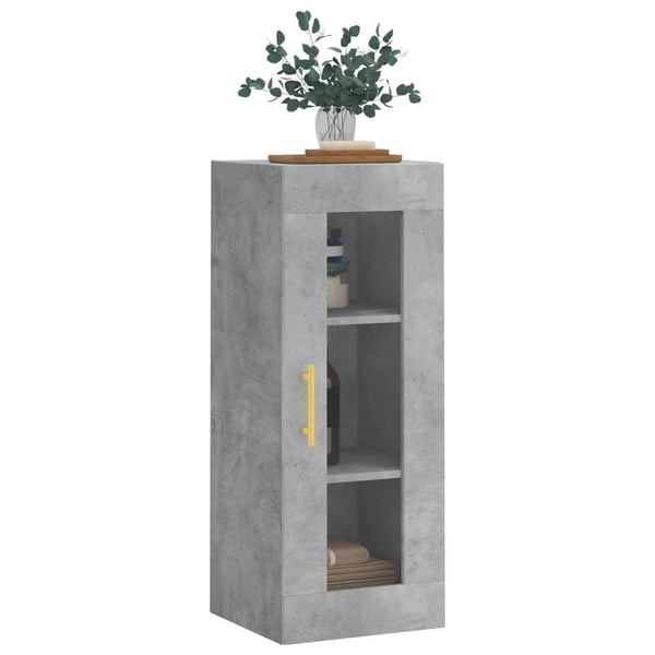 vidaXL Veggskap betonggrå 69,5x34x90 cm
