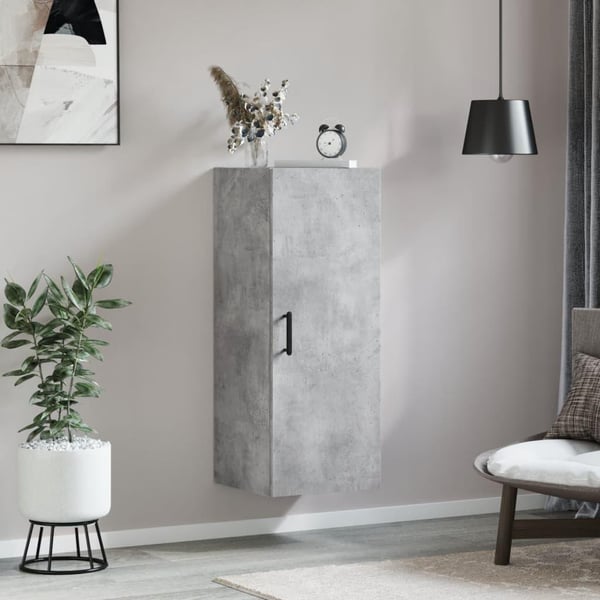 vidaXL Veggskap betonggrå 69,5x34x90 cm