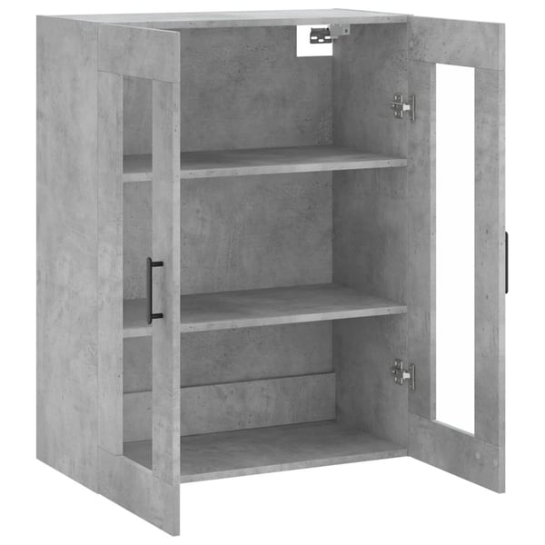 vidaXL Veggskap betonggrå 69,5x34x90 cm