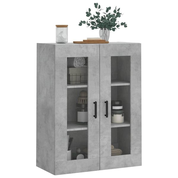 vidaXL Veggskap betonggrå 69,5x34x90 cm