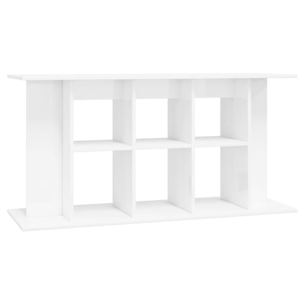 vidaXL Akvariebänk vit högglans 120x40x60 cm konstruerat trä
