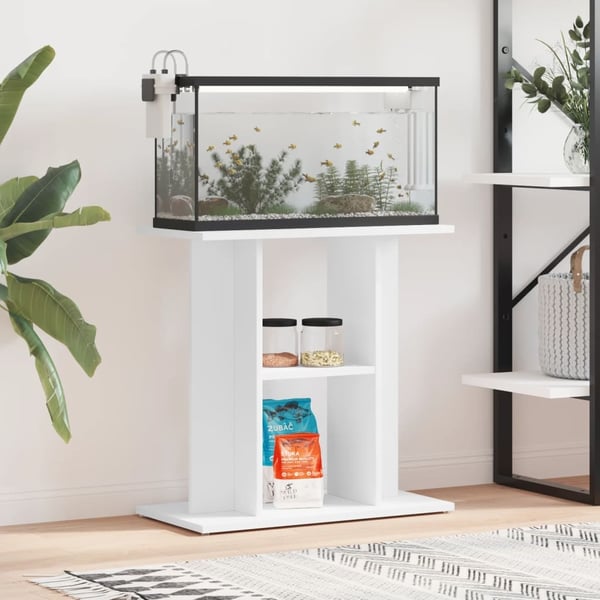 vidaXL Akvariebänk vit 60x30x60 cm konstruerat trä