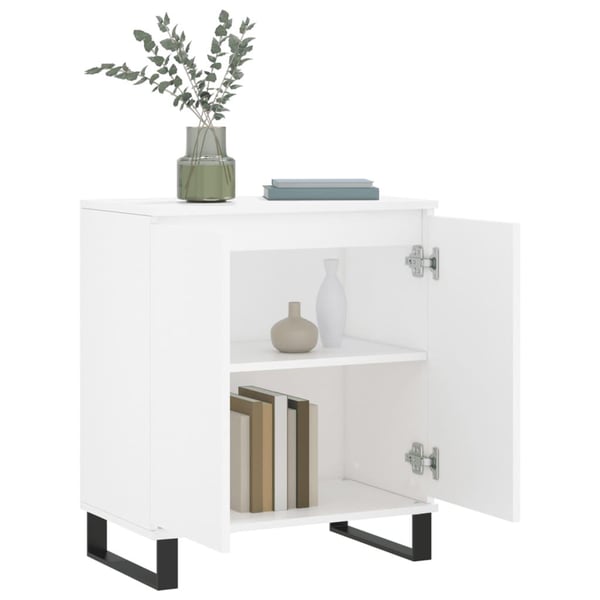 vidaXL Skjenk hvit 60x35x70 cm konstruert tre
