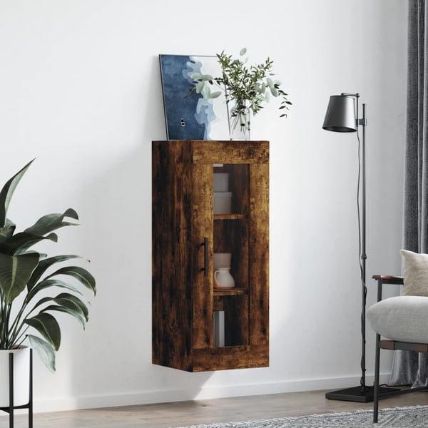 vidaXL vægskab 34,5x34x90 cm røget egetræsfarve