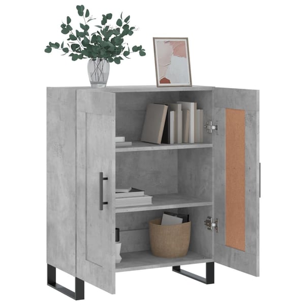 vidaXL Skjenk betonggrå 69,5x34x90 cm konstruert tre