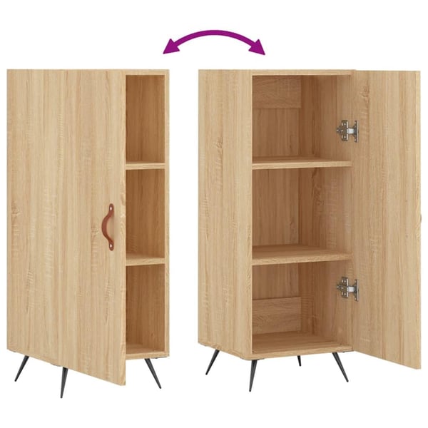 vidaXL Skjenk sonoma eik 34,5x34x90 cm konstruert tre