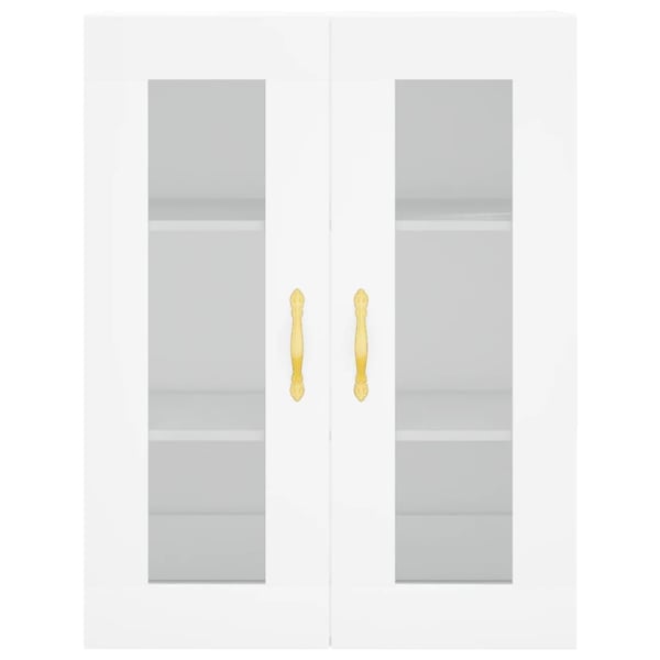 vidaXL Highboard hvit 69,5x34x180 cm konstruert tre