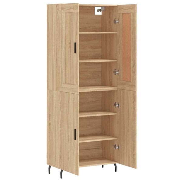 vidaXL højskab 69,5x34x180 cm konstrueret træ sonoma-eg