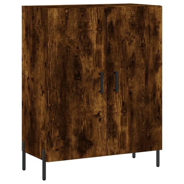 vidaXL Highboard røkt eik 69,5x34x180 cm konstruert tre
