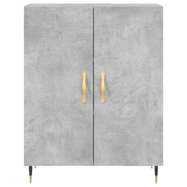 vidaXL Highboard betonggrå 69,5x34x180 cm konstruert tre