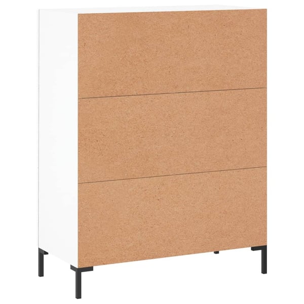vidaXL Skjenk hvit 69,5x34x90 cm konstruert tre