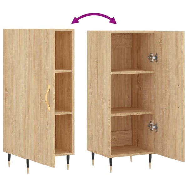 vidaXL skænk 34,5x34x90 cm konstrueret træ sonoma-eg