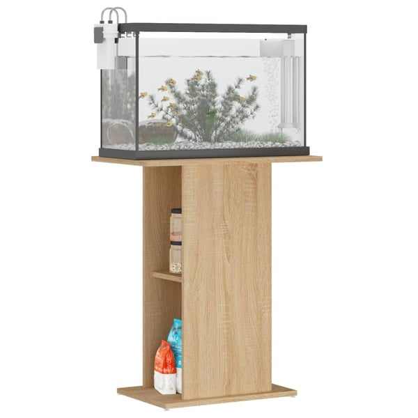 vidaXL Akvariebänk sonoma-ek 60,5x36x72,5 cm konstruerat trä