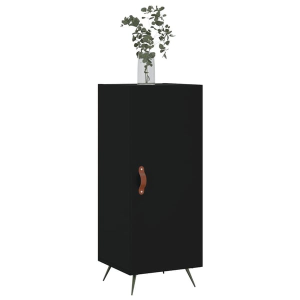 vidaXL skænk 34,5x34x90 cm konstrueret træ sort
