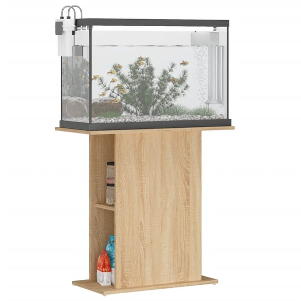 vidaXL Akvariestativ Sonoma eik 75x36x72,5 cm konstruert tre