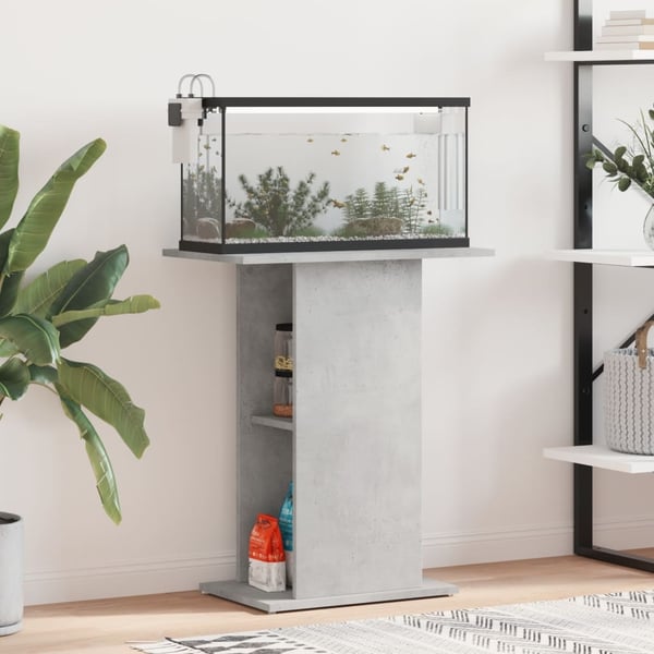 vidaXL Akvariestativ betong grå 60,5x36x72,5 cm konstruert tre