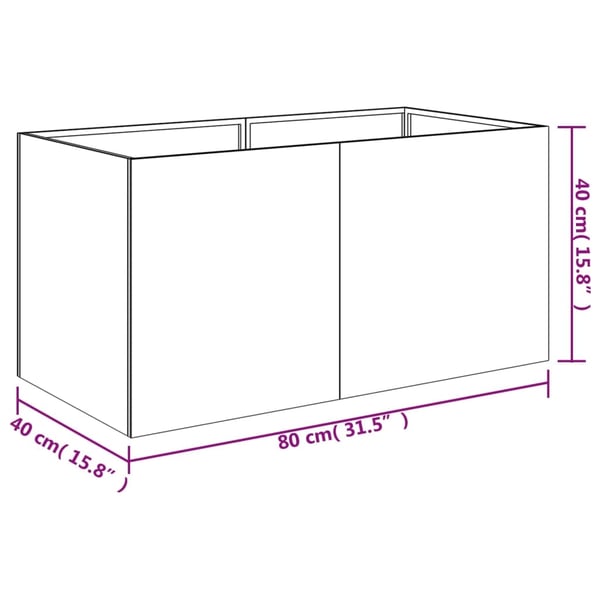 vidaXL plantekasse 80x40x40 cm cortenstål
