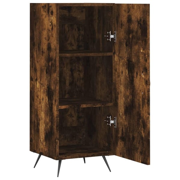 vidaXL Skjenk røkt eik 34,5x34x90 cm konstruert tre