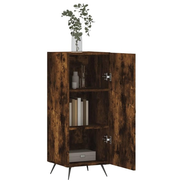 vidaXL Skjenk røkt eik 34,5x34x90 cm konstruert tre
