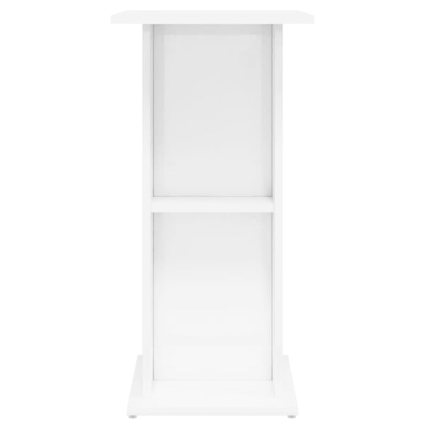 vidaXL akvariebord 60,5x36x72,5 cm konstrueret træ hvid højglans