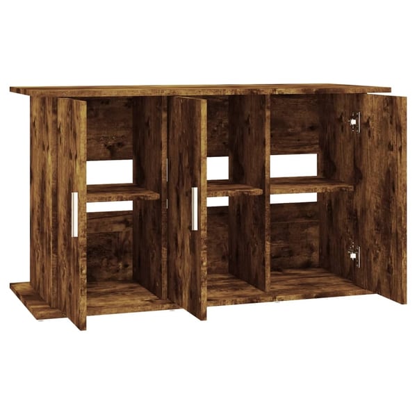 vidaXL Akvariebänk rökfärgad ek 101x41x58 cm konstruerat trä