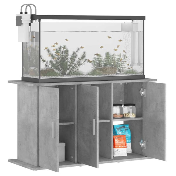 vidaXL Akvariestativ betong grå 101x41x58 cm konstruert tre