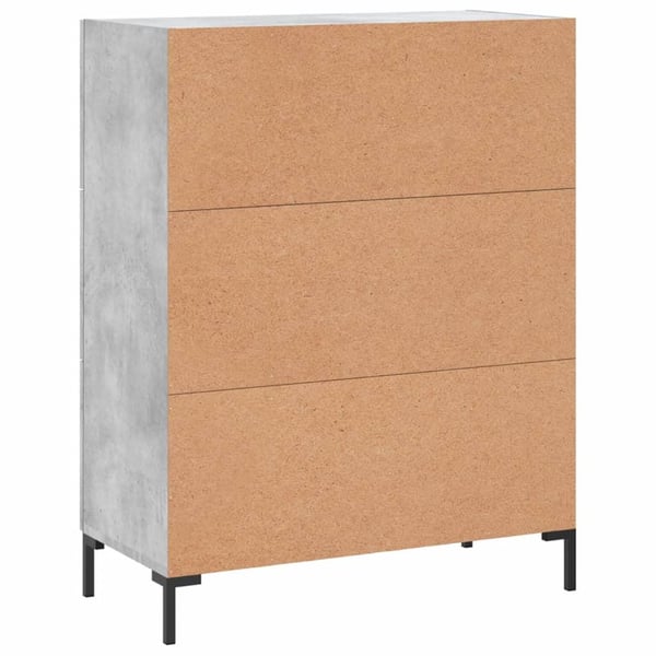 vidaXL Skjenk betonggrå 69,5x34x90 cm konstruert tre