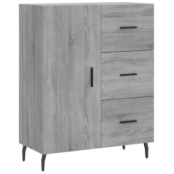 vidaXL Highboard grå sonoma 69,5x34x180 cm konstruert tre