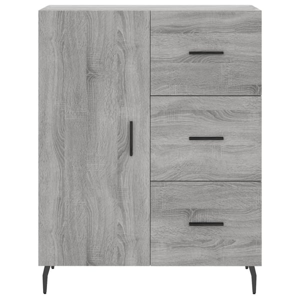 vidaXL Highboard grå sonoma 69,5x34x180 cm konstruert tre