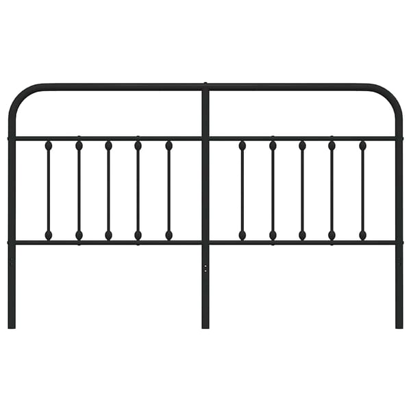 vidaXL udskiftningsgavl 180 cm metal sort